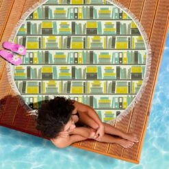 Round Beach Blanket Bookish Pattern -Home Fashion Store front 5 dbe96651 c3ef 4014 8cf6 76db362eb0ec