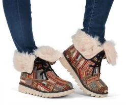 Bookish Pattern Polar Boots -Home Fashion Store front 6 9d284ec7 736f 401d 9c43 46334454795b