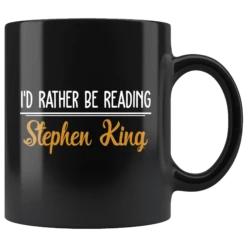 "I'd Rather Be Reading SK"11oz Black Mug