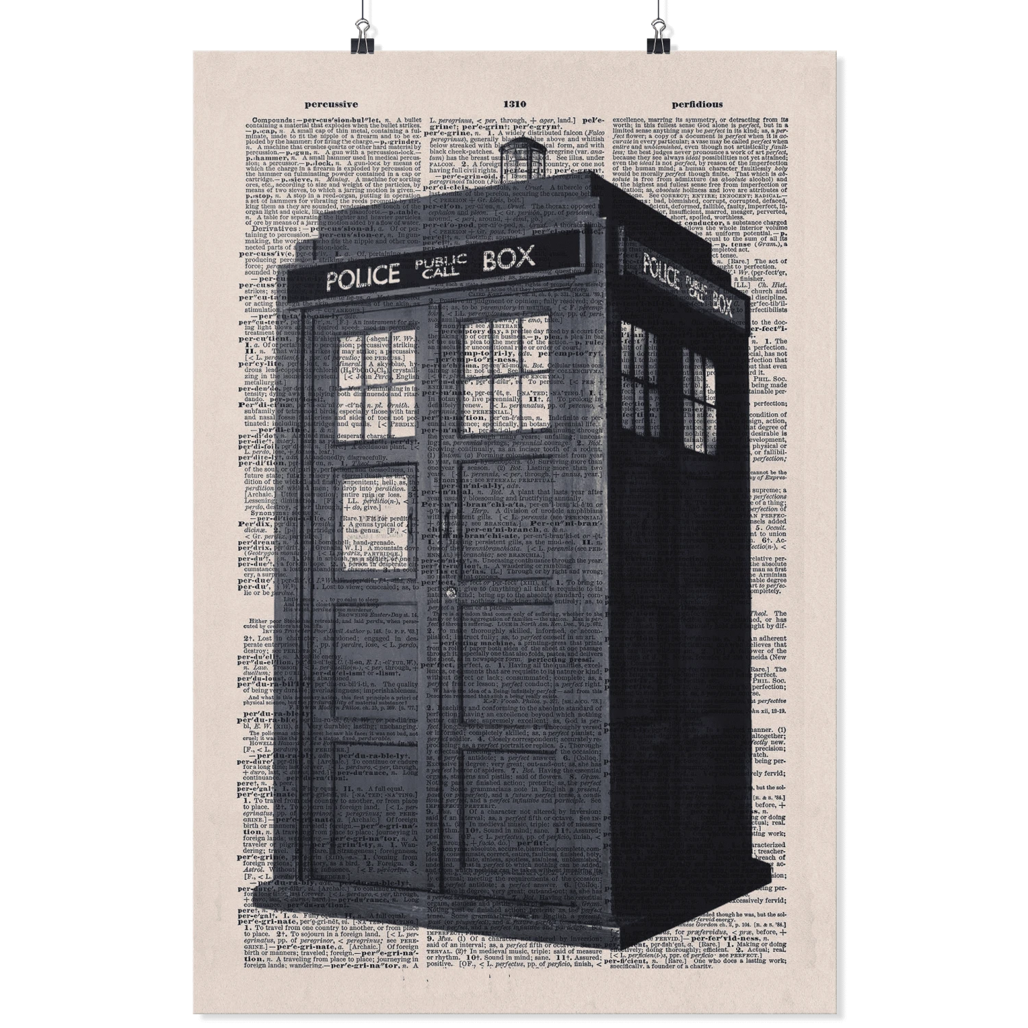 Doctor Who Tardis Vintage Dictionary Poster 8 Doctor Who Tardis Vintage Dictionary Poster - Image 6