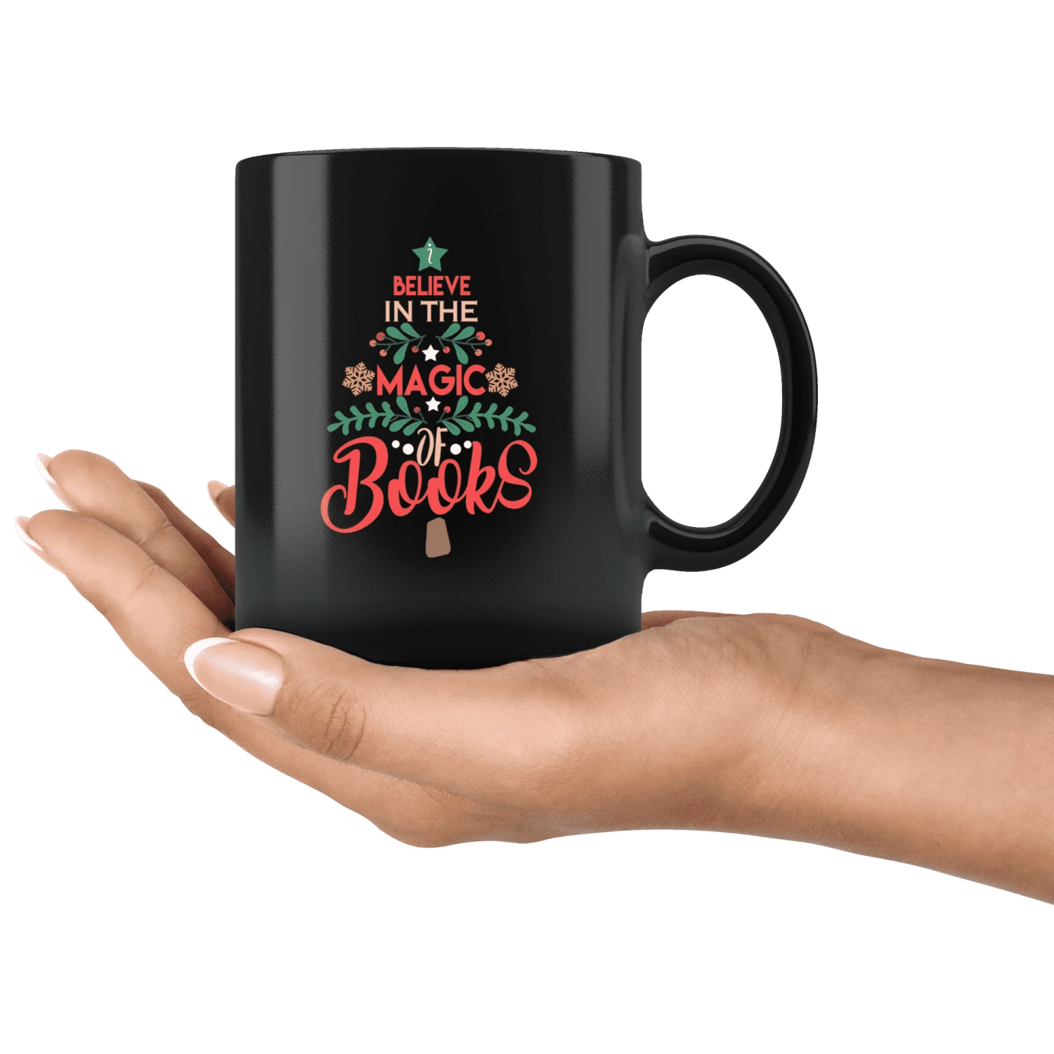 "The Magic Of Books"11oz Black Mug 6 "The Magic Of Books"11oz Black Mug - Image 4