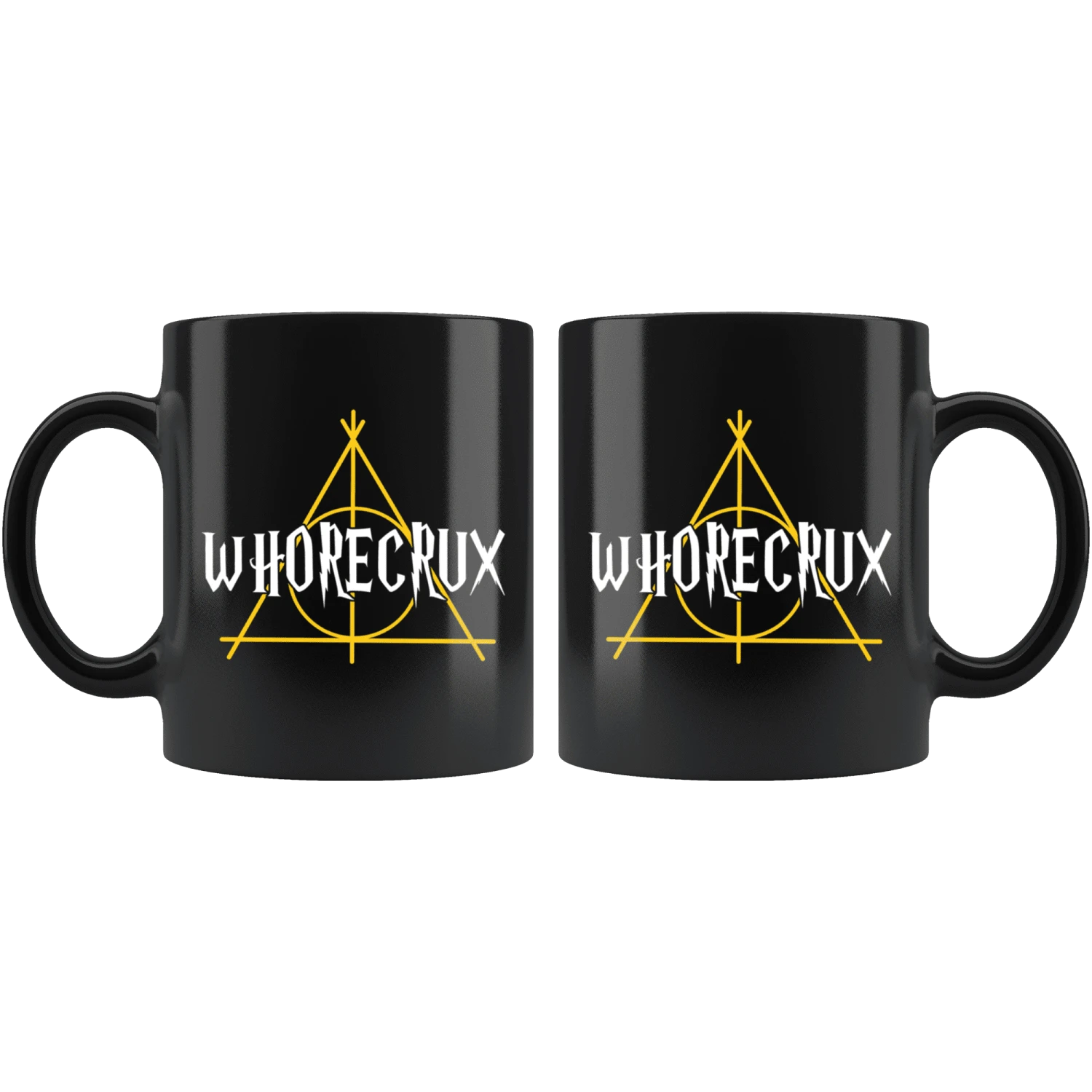 "Whorecrux"11oz Black Mug 4 "Whorecrux"11oz Black Mug - Image 2