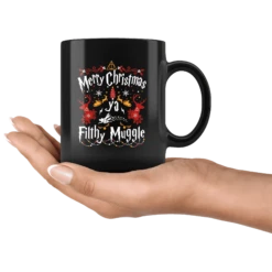 "Ya Filthy Muggle"11oz Black Christmas Mug -Home Fashion Store ifxnfgstt1aylifrzvdezlc5