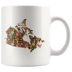"Canada Bookish Map"11oz White Mug