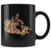 "Canada Bookish Map"11oz Black Mug -Home Fashion Store kg34tyb3o9fewn0yh9rc5usa