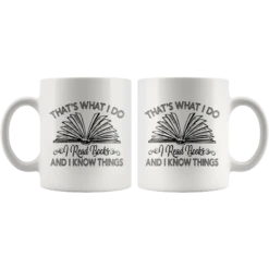 "I Read Books"11oz White Mug -Home Fashion Store liqvyqe98l227lzampwefdzk