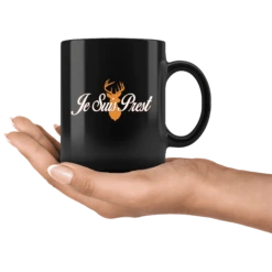 "Je Suis Prest"11oz Black Mug -Home Fashion Store lx1bgdw6d04p9mqgzx56rjvj