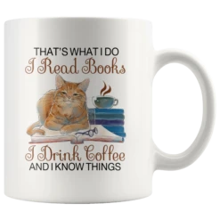 "I Read Books,I Drink Coffee"11oz White Mug