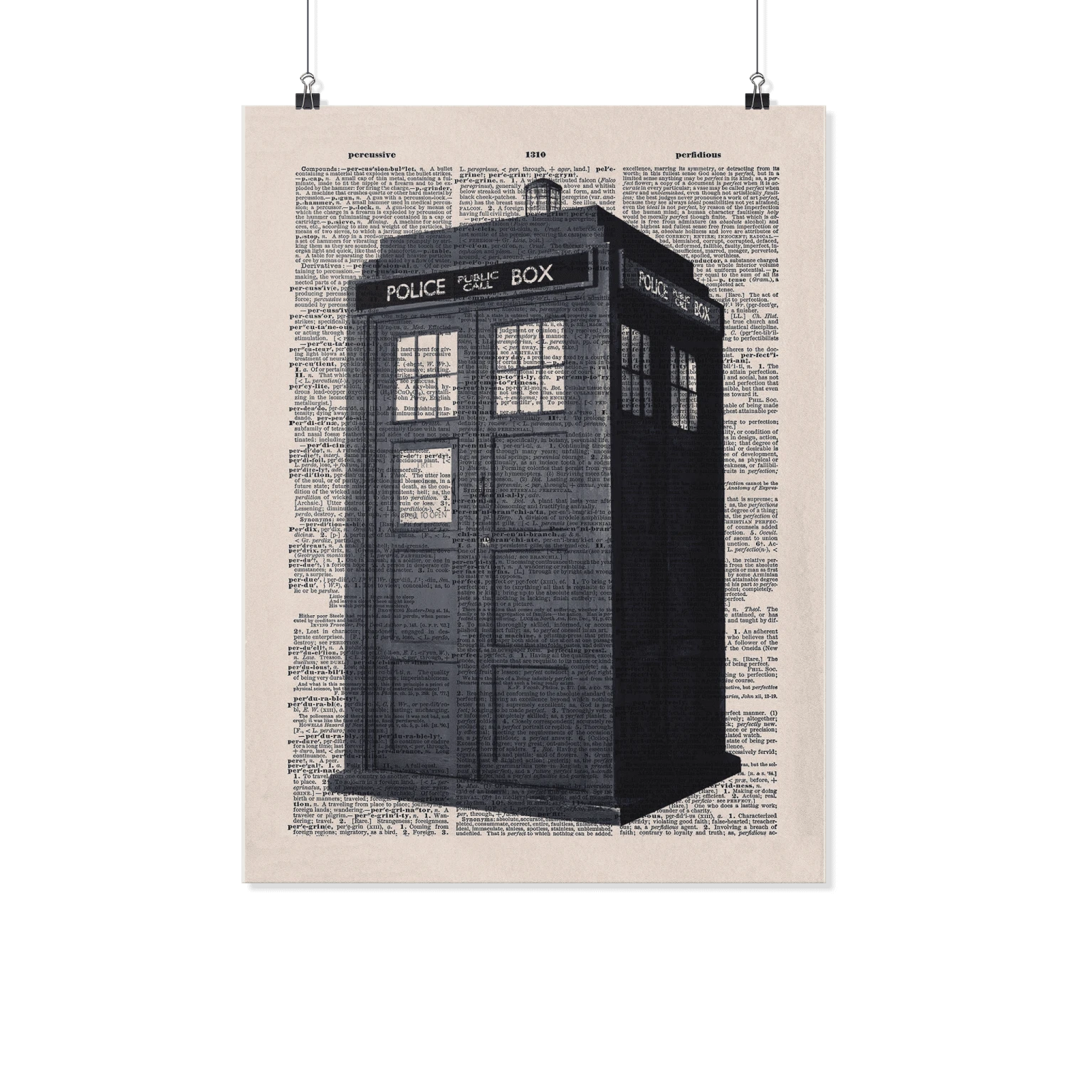 Doctor Who Tardis Vintage Dictionary Poster 6 Doctor Who Tardis Vintage Dictionary Poster - Image 4