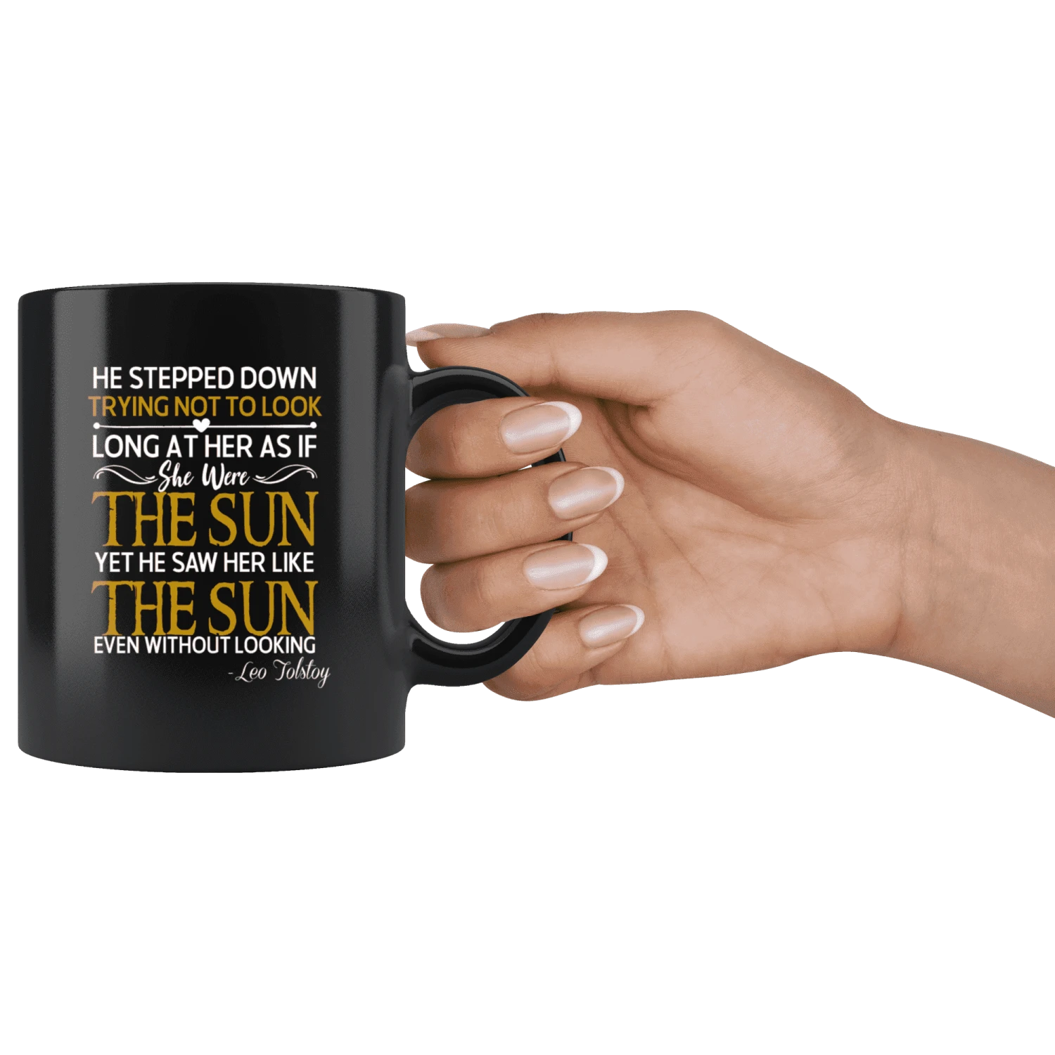 "As If She Were The Sun"11oz Black Mug 5 "As If She Were The Sun"11oz Black Mug - Image 3