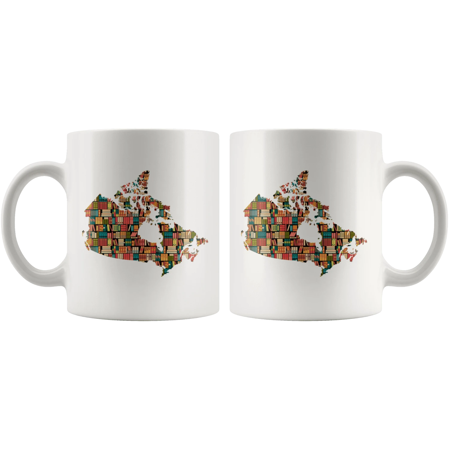 "Canada Bookish Map"11oz White Mug 6 "Canada Bookish Map"11oz White Mug - Image 4