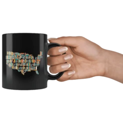"USA Bookish Map"11oz Black Mug -Home Fashion Store pmnowbcqt6hvsfq8rnaj20up