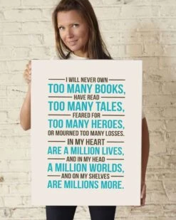 I Will Never Own Too Many Books ... -Home Fashion Store poster1 17