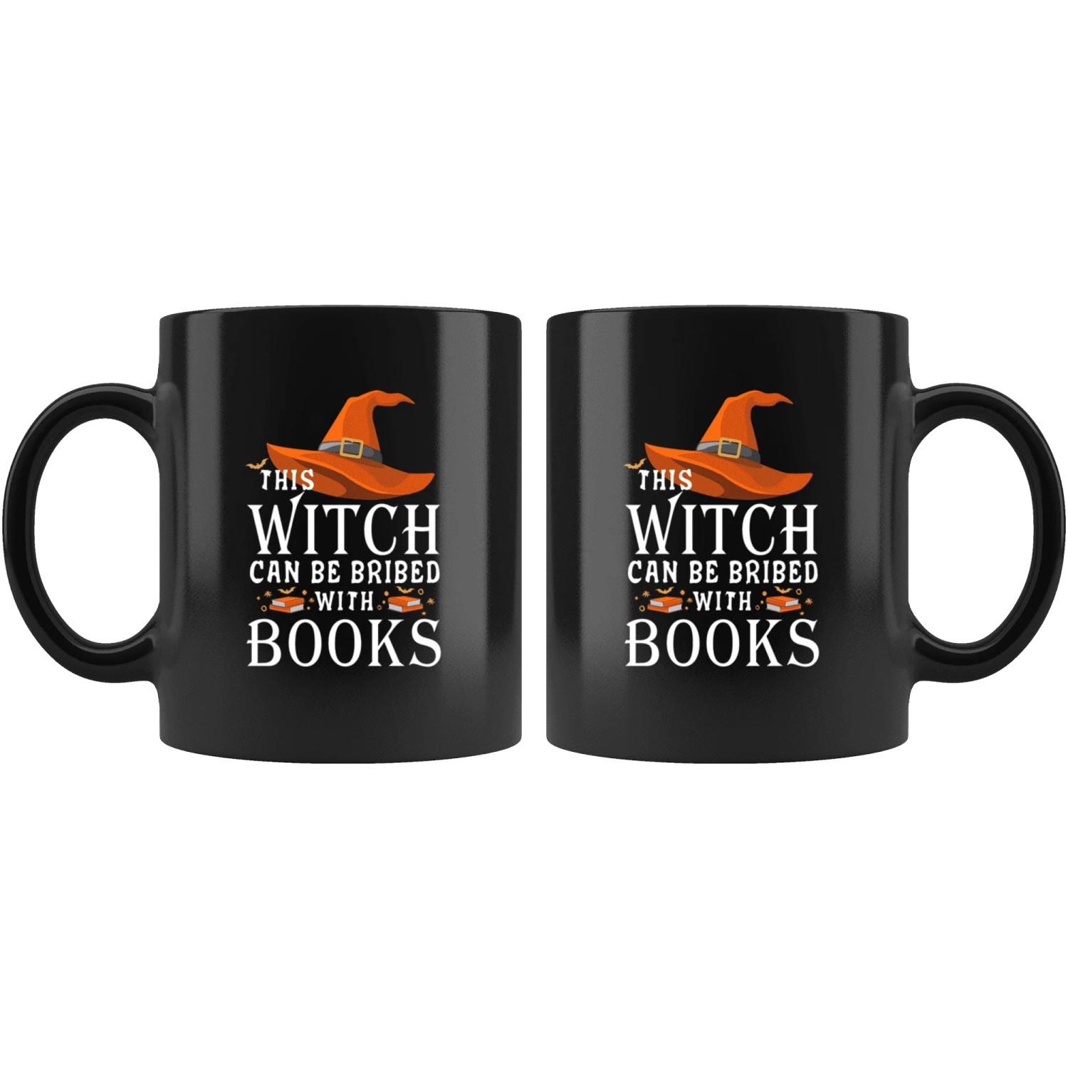 "Bribed With Books"11oz Black Mug 4 "Bribed With Books"11oz Black Mug - Image 2
