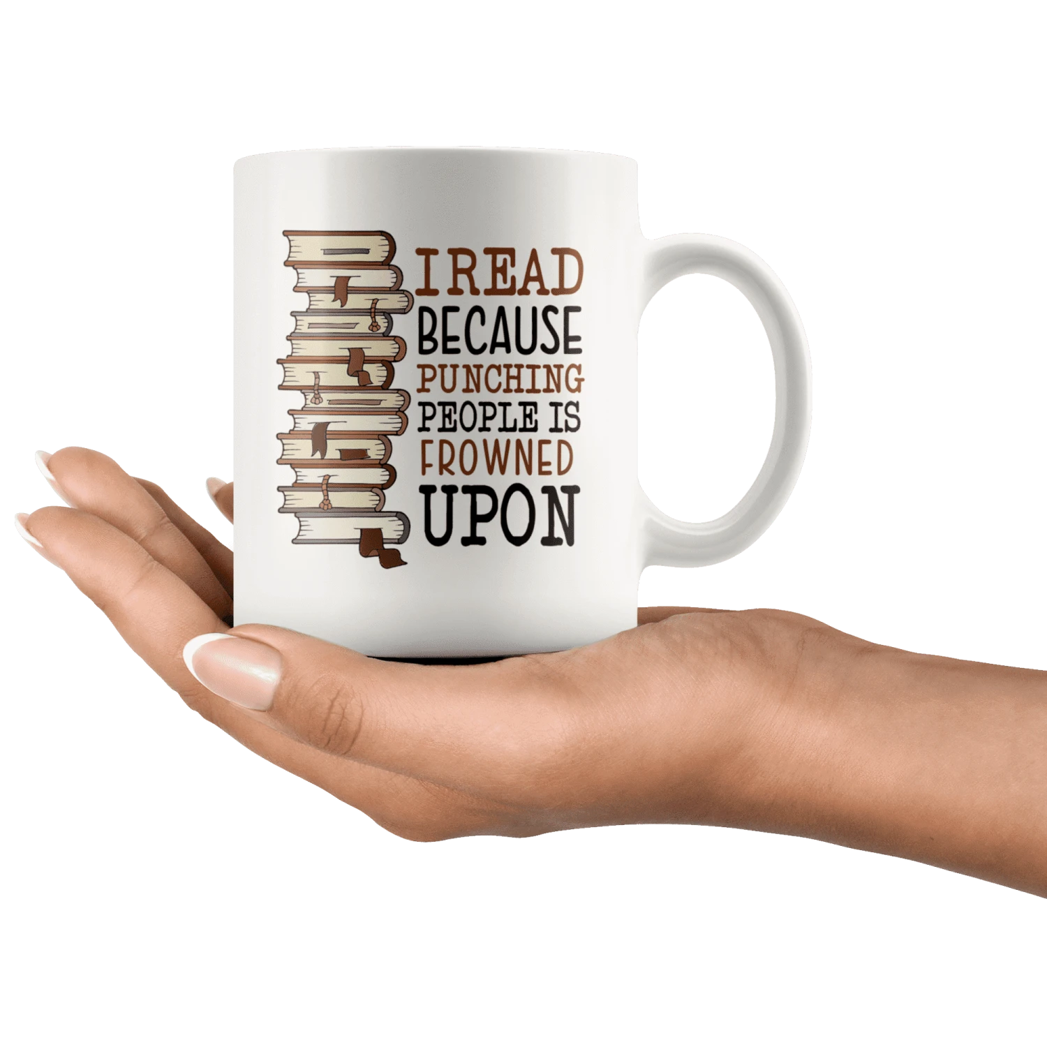 "I Read"11oz White Mug 4 "I Read"11oz White Mug - Image 2