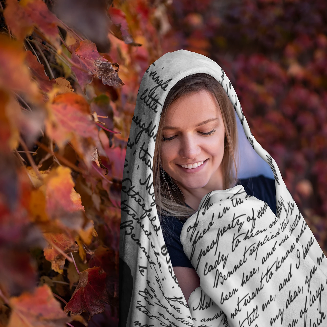 Pride And Prejudice Book Page Hooded Blanket 8 Pride And Prejudice Book Page Hooded Blanket - Image 6