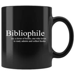 "Bibliophile"11oz Black Mug