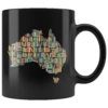 "Australia Bookish Map"11oz Black Mug -Home Fashion Store s7ka051b0lw3iwctipymwm1q