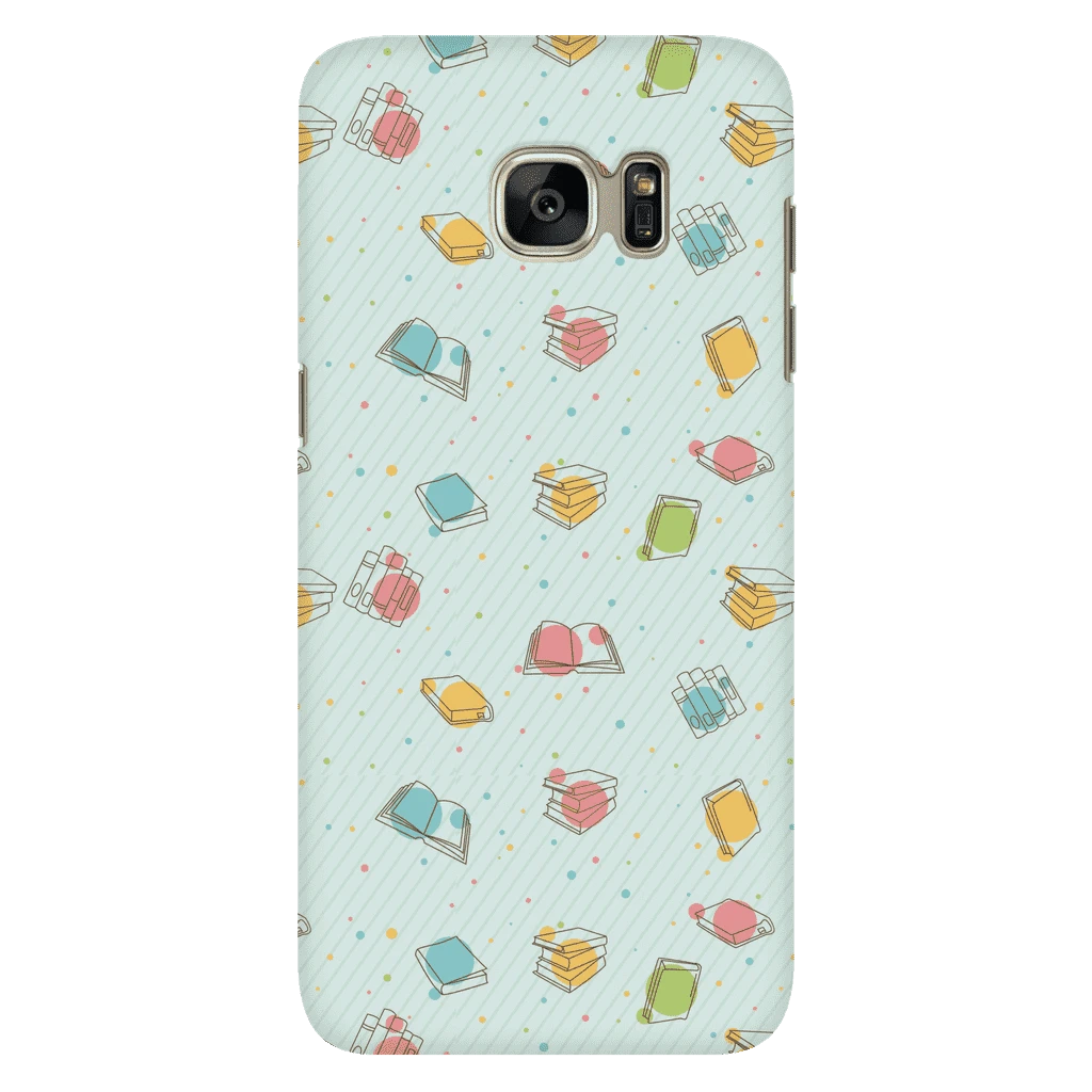 Colorful Bookish Pattern Phone Case Green 6 Colorful Bookish Pattern Phone Case Green - Image 4