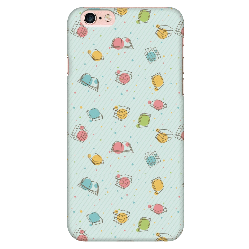 Colorful Bookish Pattern Phone Case Green 8 Colorful Bookish Pattern Phone Case Green - Image 6