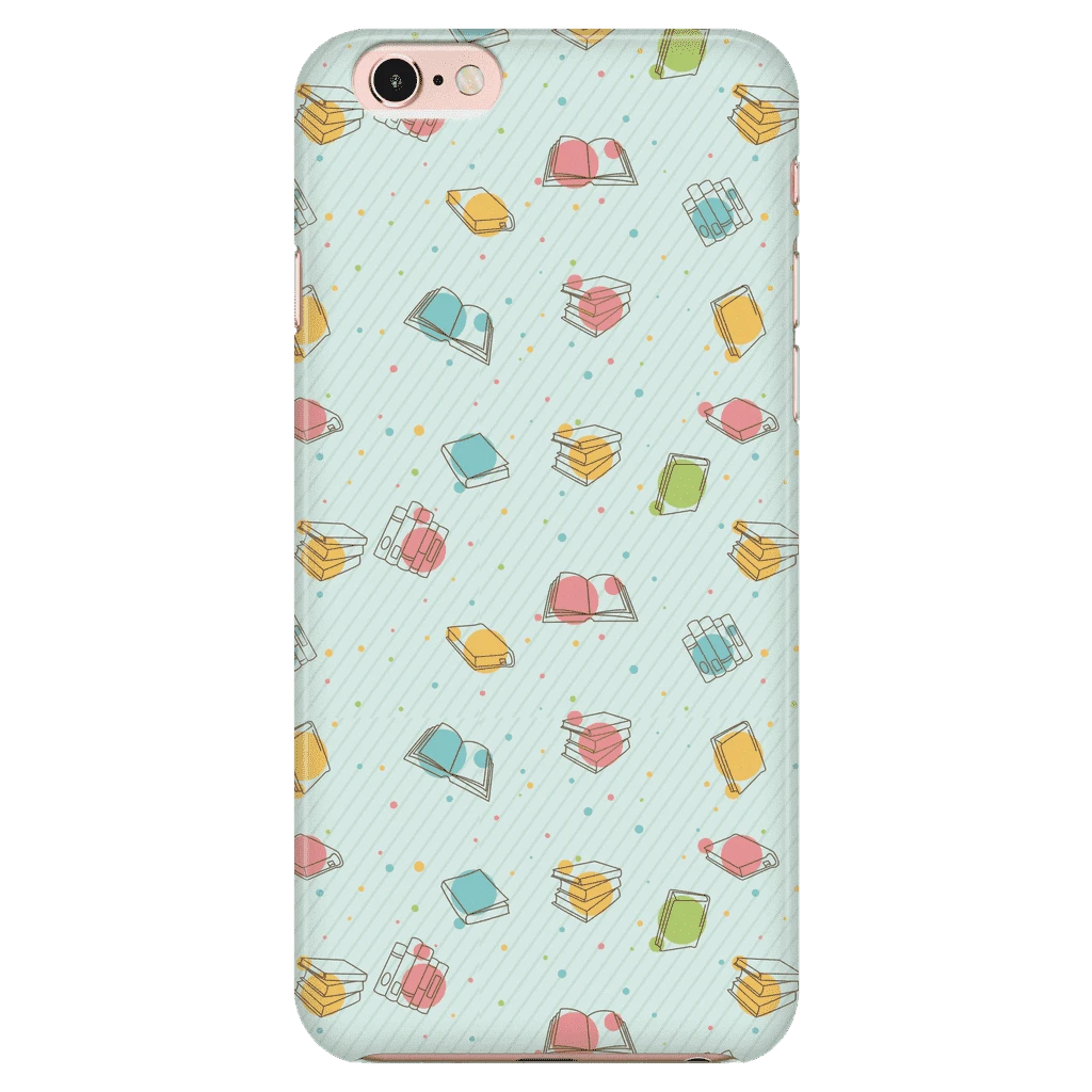 Colorful Bookish Pattern Phone Case Green 9 Colorful Bookish Pattern Phone Case Green - Image 7