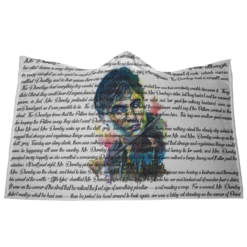 HP Book Page White Hooded Blankets