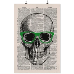 Nerdy Skull Vintage Dictionary Poster -Home Fashion Store u0r5yigon4bes3dys8ky1s21