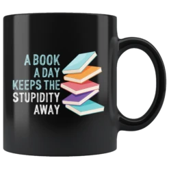 "A Book A Day"11oz Black Mug