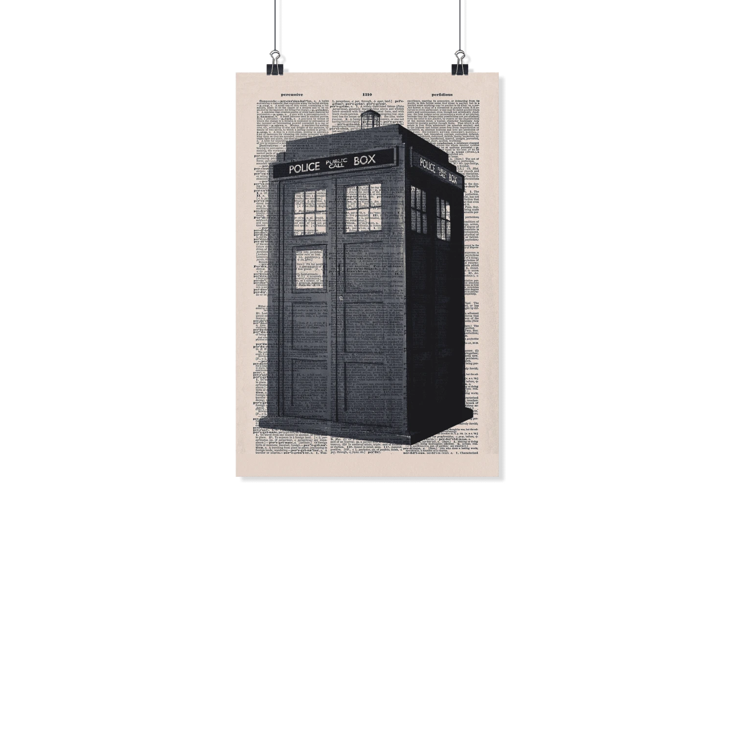 Doctor Who Tardis Vintage Dictionary Poster 4 Doctor Who Tardis Vintage Dictionary Poster - Image 2