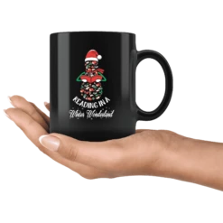 "Reading In A Winter Wonderland"11 Oz Black Mug 9 "Reading In A Winter Wonderland"11 Oz Black Mug -Home Fashion Store wngia08yh1dnpe4559wvxc25