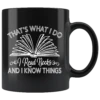 "I Read Books"11oz Black Mug