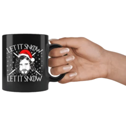 "Let It Snow"11oz Black Christmas Mug -Home Fashion Store yw73v2q5tbb5a7aulfy7b5kf
