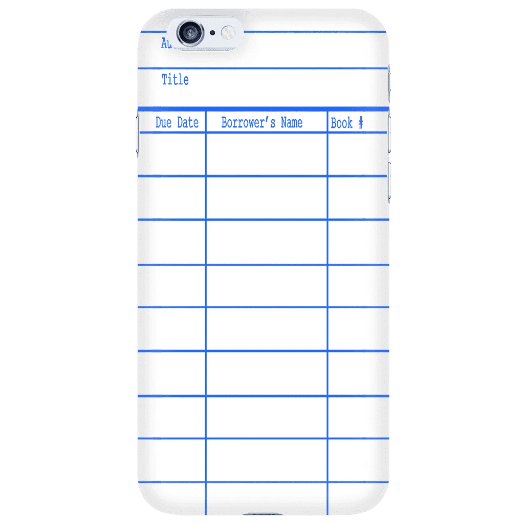 Library Card Phone Case White 7 Library Card Phone Case White - Image 5