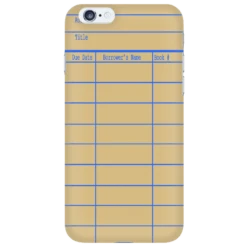 Library Card Phone Case Yellow -Home Fashion Store zGGW3SePHr2fPgLpWZtLLPsSTA443K 2160 front