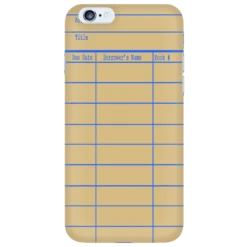 Library Card Phone Case Yellow -Home Fashion Store zGGW3SePHr2fPgLpWZtLLPsSTA443K 8729 front