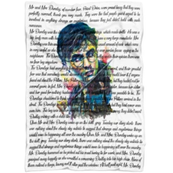 HP White Book Page Fleece Blanket