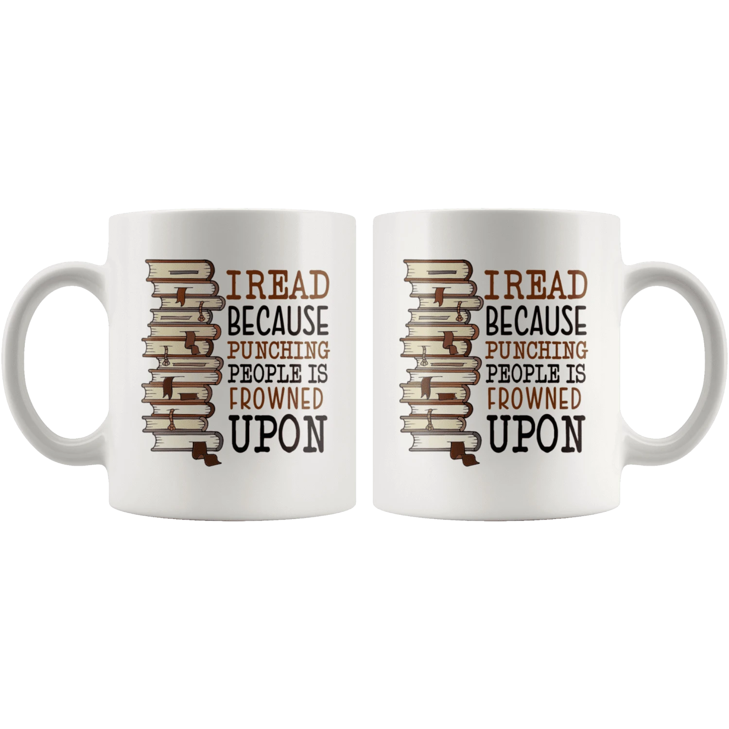 "I Read"11oz White Mug 6 "I Read"11oz White Mug - Image 4
